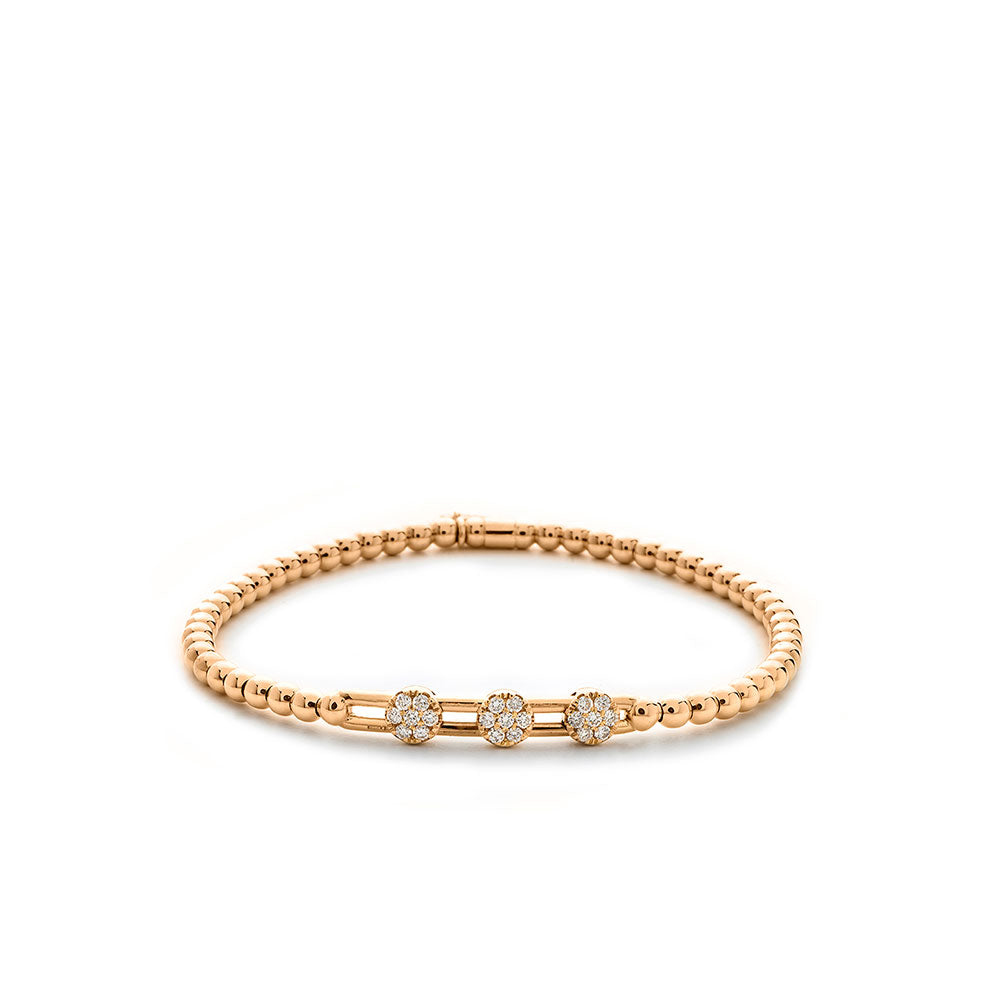 Hulchi Belluni Tresore Triple Station Diamond Stretch Bracelet