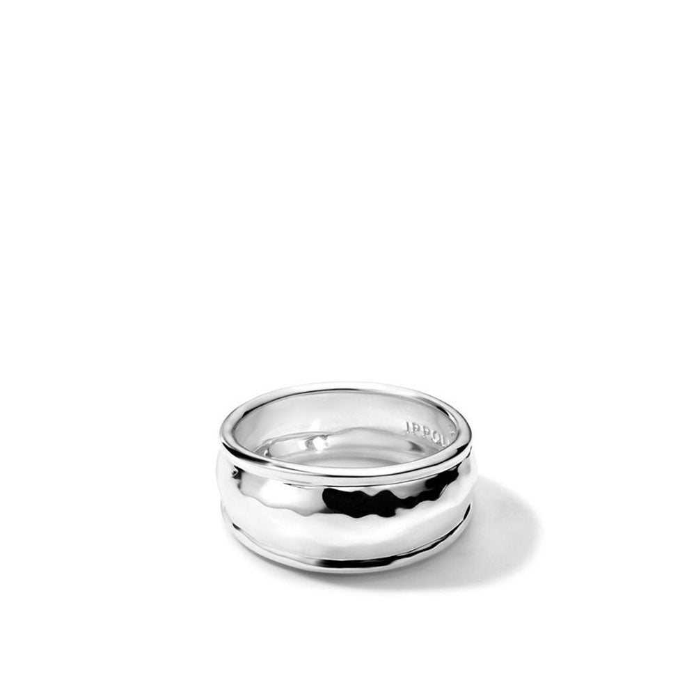 Ippolita Classico Thin Hammered Ring in Sterling SIlver
