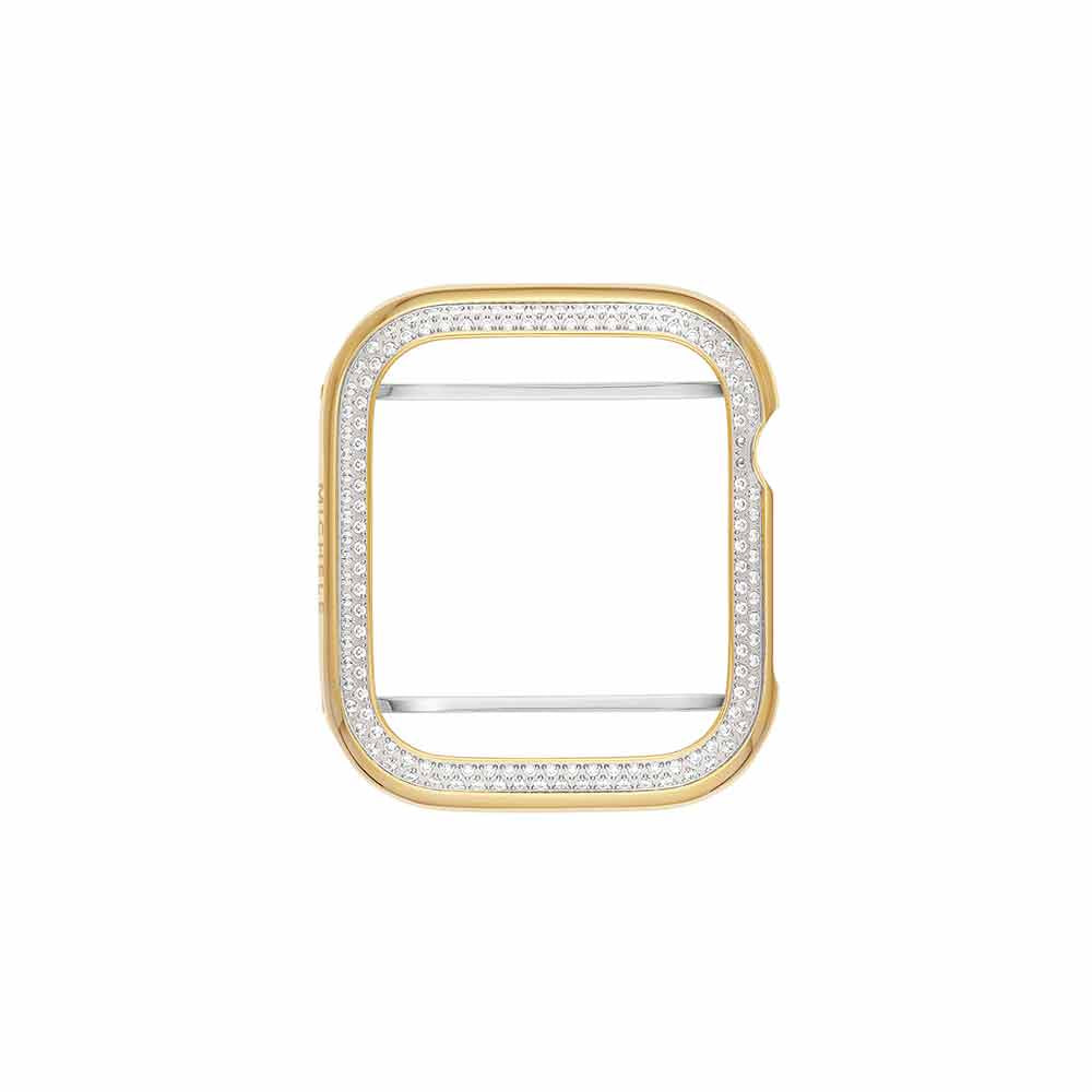Michele Apple Watch Series 7-9 41mm Diamond Jacket in Yellow Gold