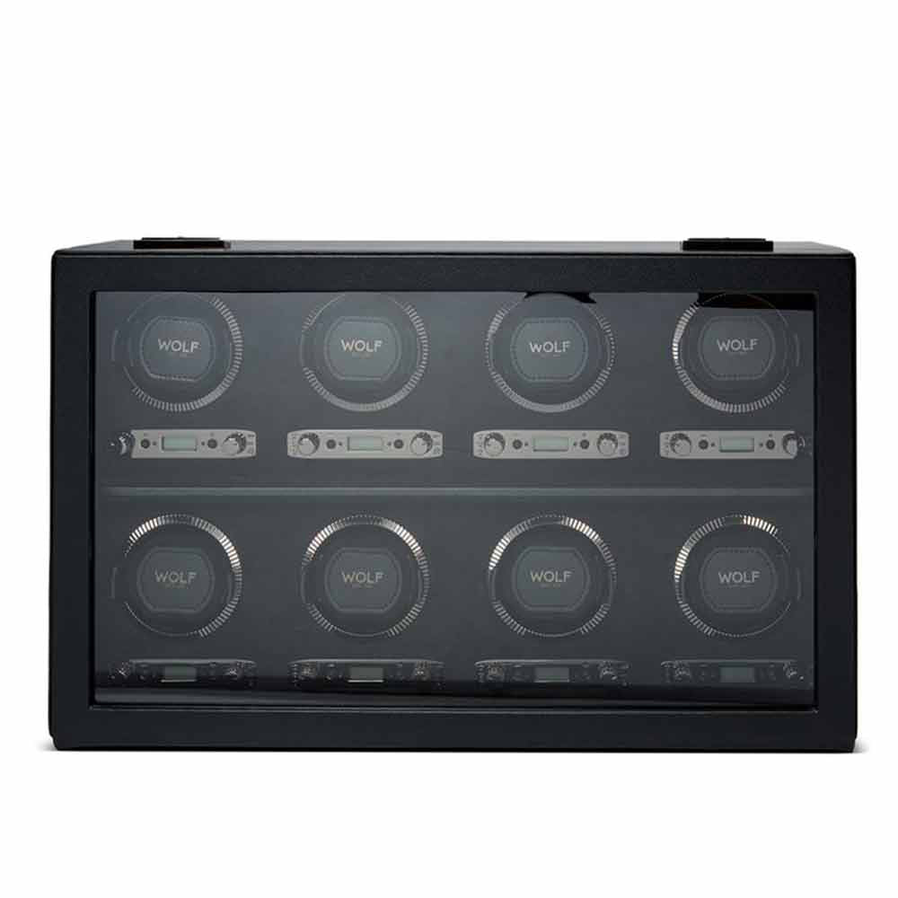 WOLF British Racing 8pc Watch Winder in Black