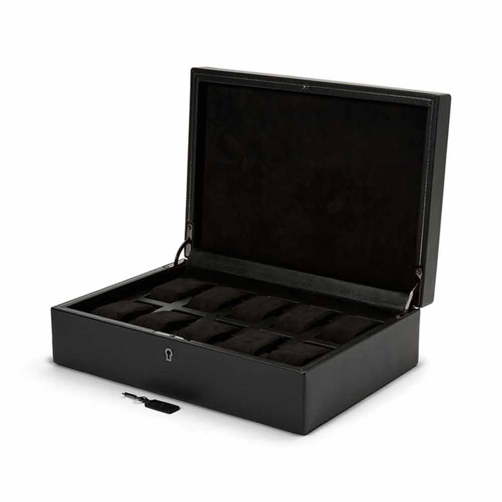 WOLF British Racing 10pc Watch Box in Black