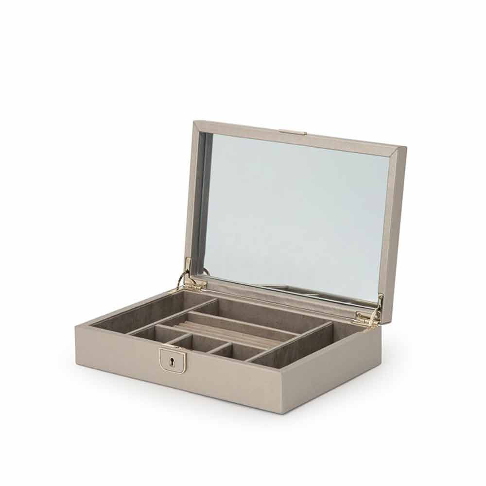 WOLF Palermo Medium Jewelry Box in Pewter