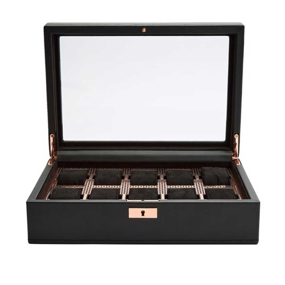 WOLF Axis 10PC Watch Box in Axis Copper