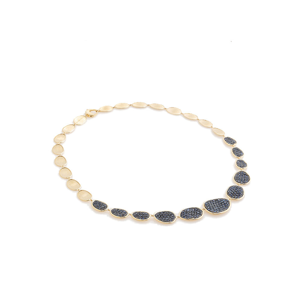 Marco Bicego Unico Gold Necklace with Blue Sapphires