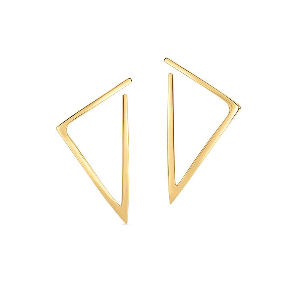 Roberto Coin Designer Gold Triangle Drop Earrings