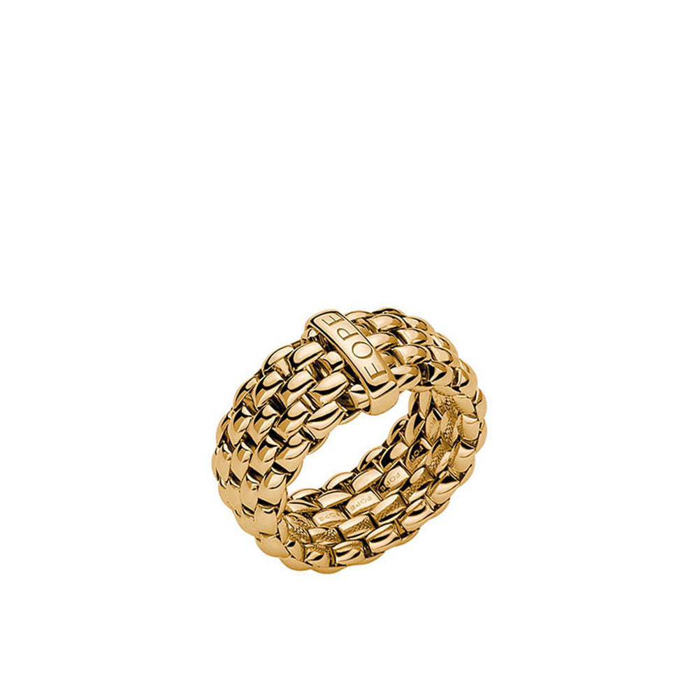 Fope Essentials Yellow Gold Wide Flex'it Ring