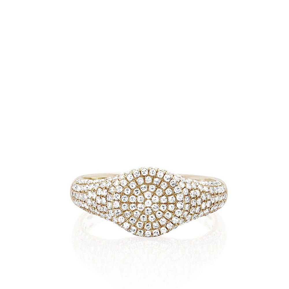 EF Collection Diamond Signet Pinky Ring