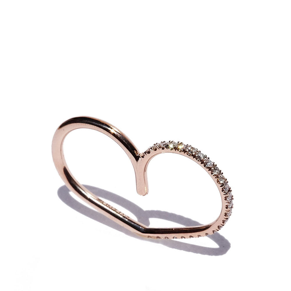 KATKIM Diamond Eternal Double Ring in Rose Gold
