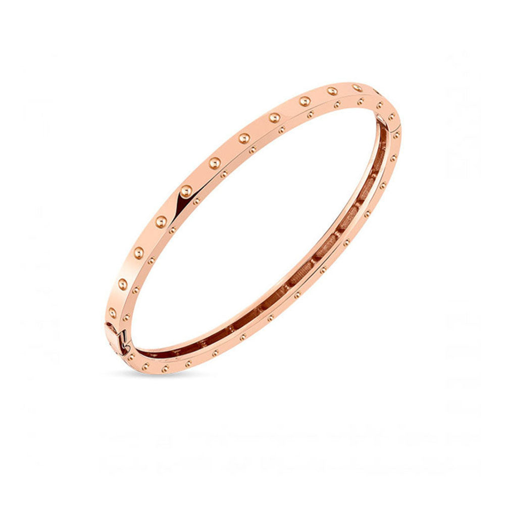 Roberto Coin Symphony Pois Moi Rose Gold Bangle Bracelet