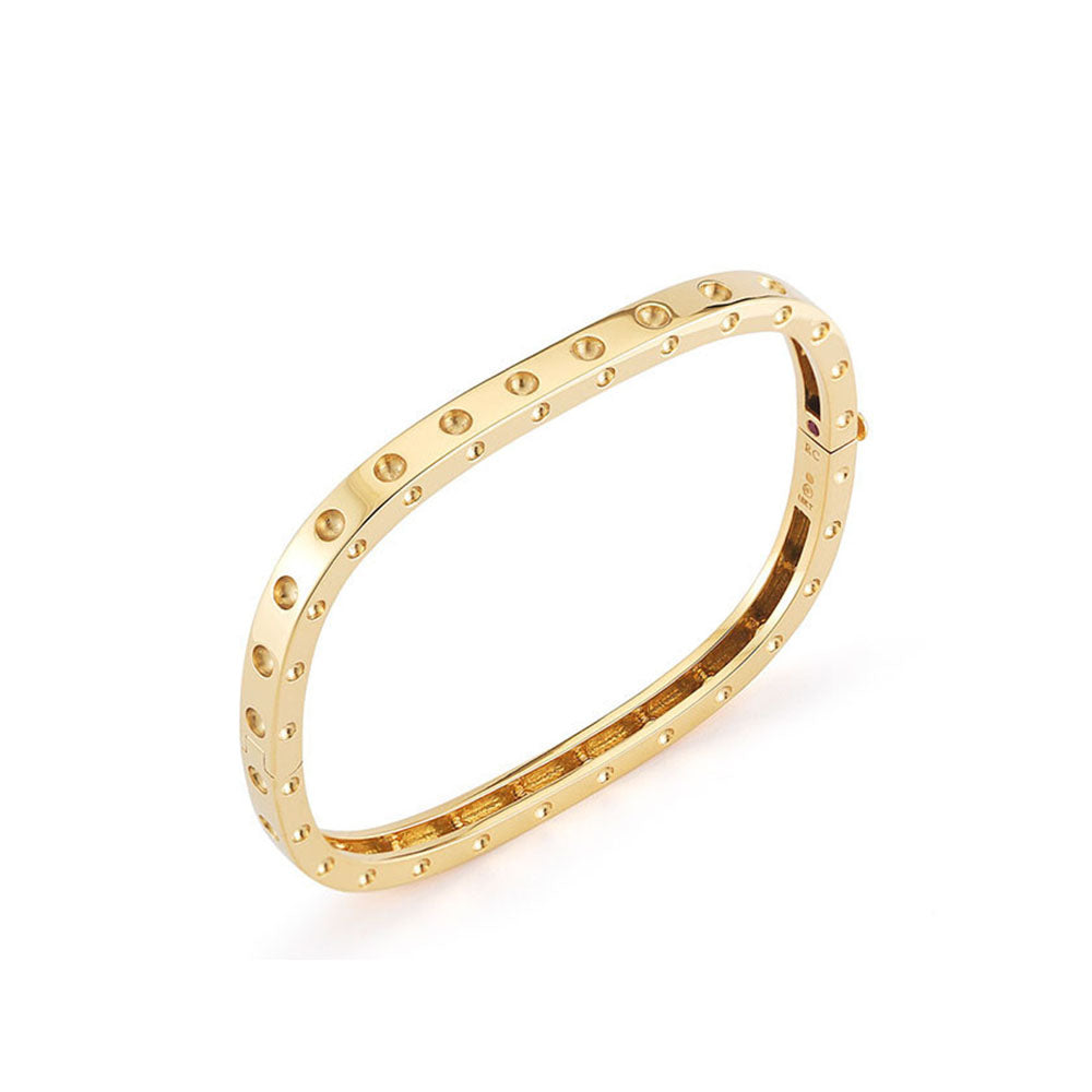 Roberto Coin Pois Moi Yellow Gold Single Bangle Bracelet