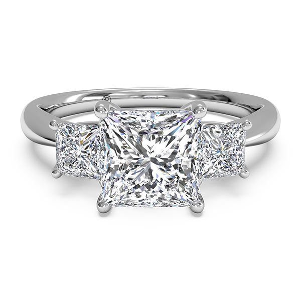 Ritani Three-Stone Princess Diamond Engagement Mounting