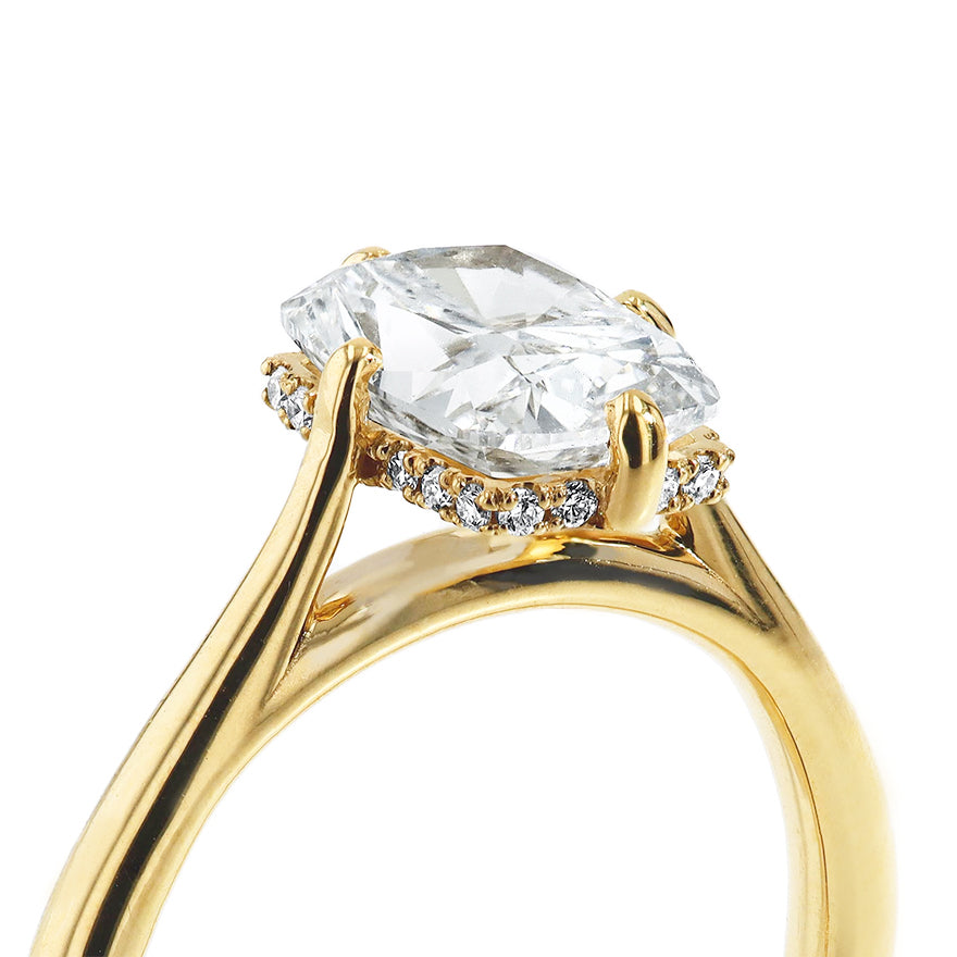 2 Carat Cushion Cut Diamond Compass Engagement Ring