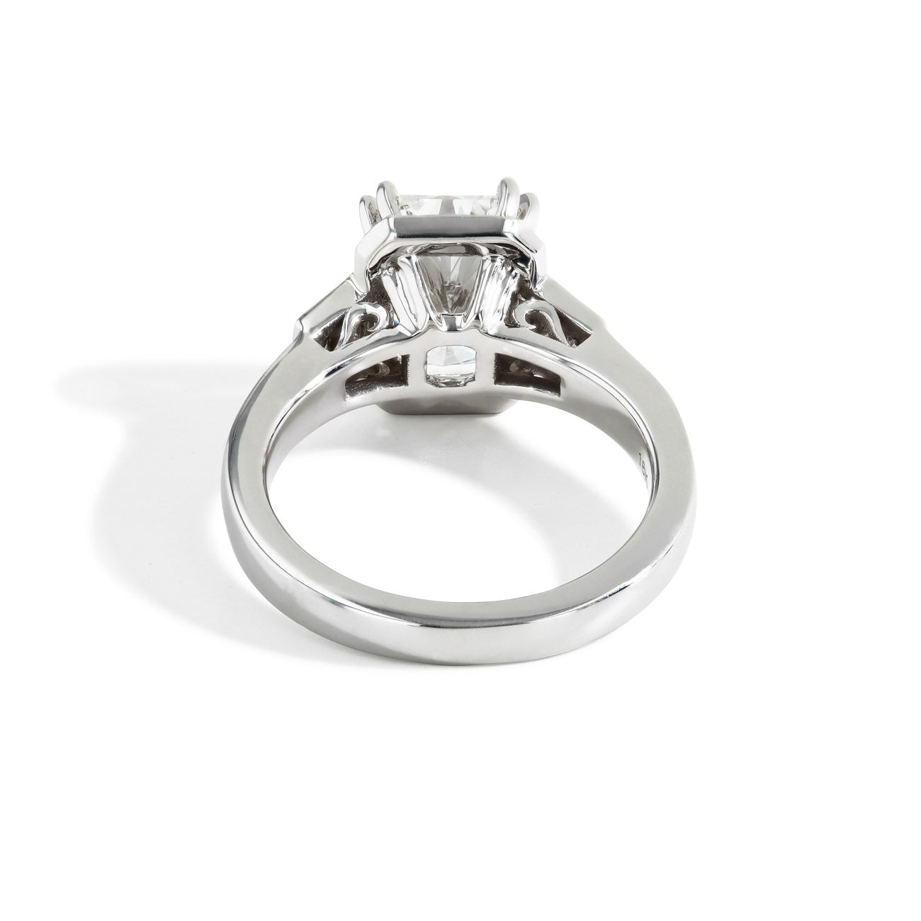 3.08 Carat Radiant Cut Lab Grown Diamond Engagement Ring