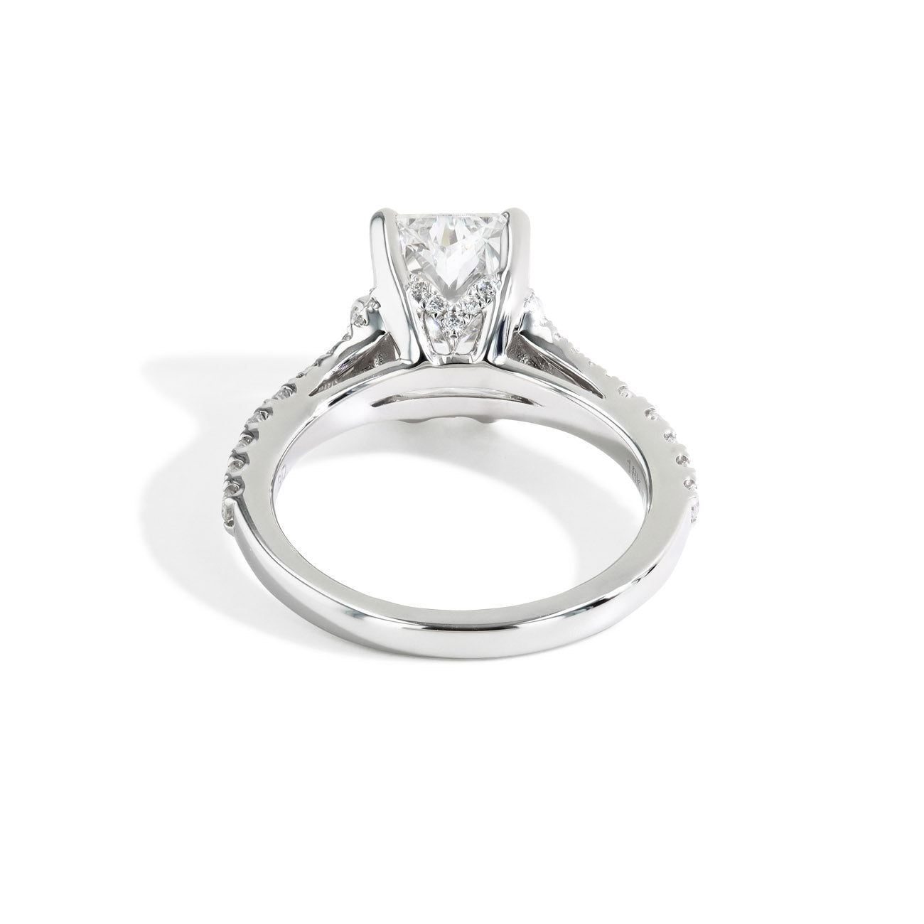 3 Carat Radiant Cut Three Stone Lab Grown Diamond Engagement Ring