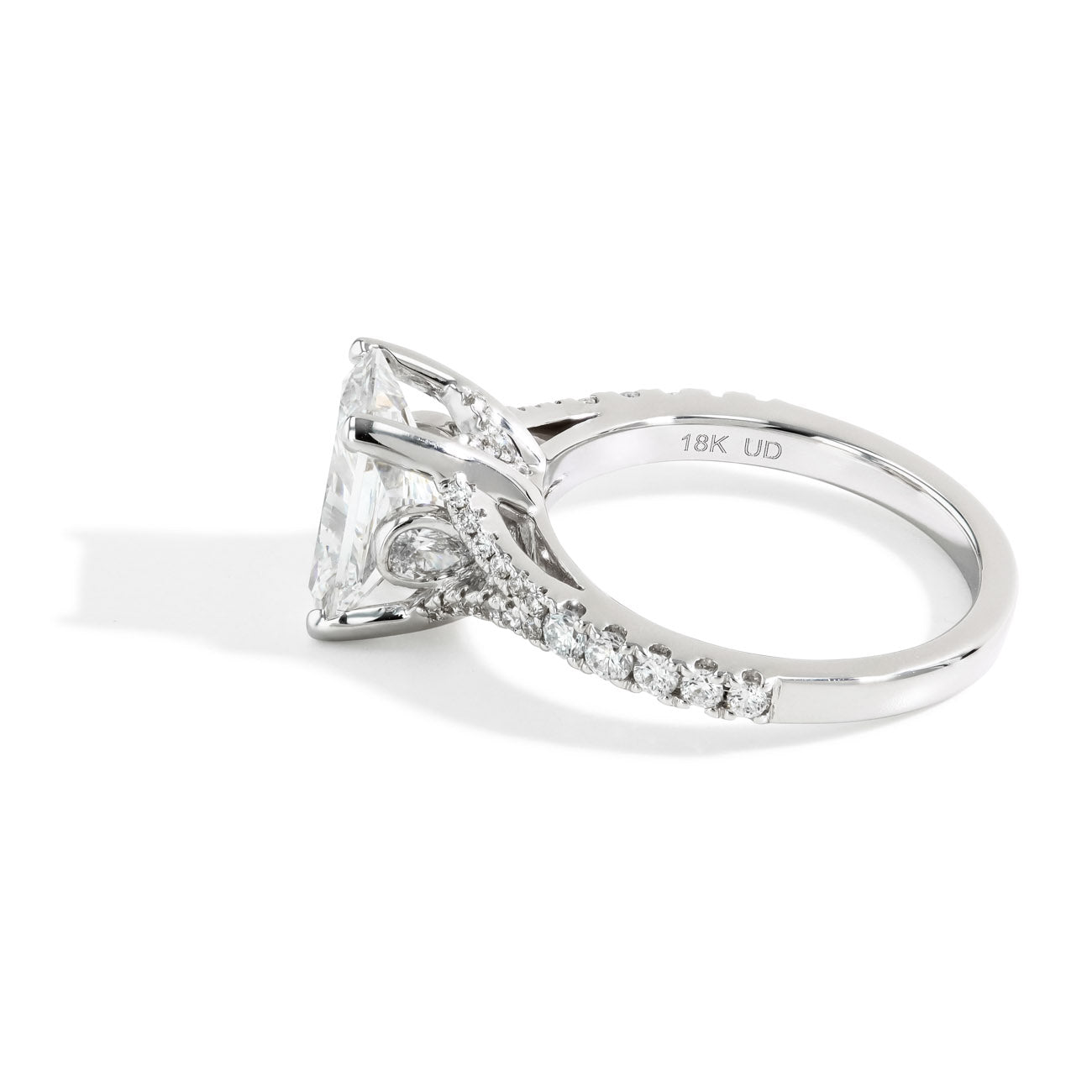 3 Carat Radiant Cut Three Stone Lab Grown Diamond Engagement Ring