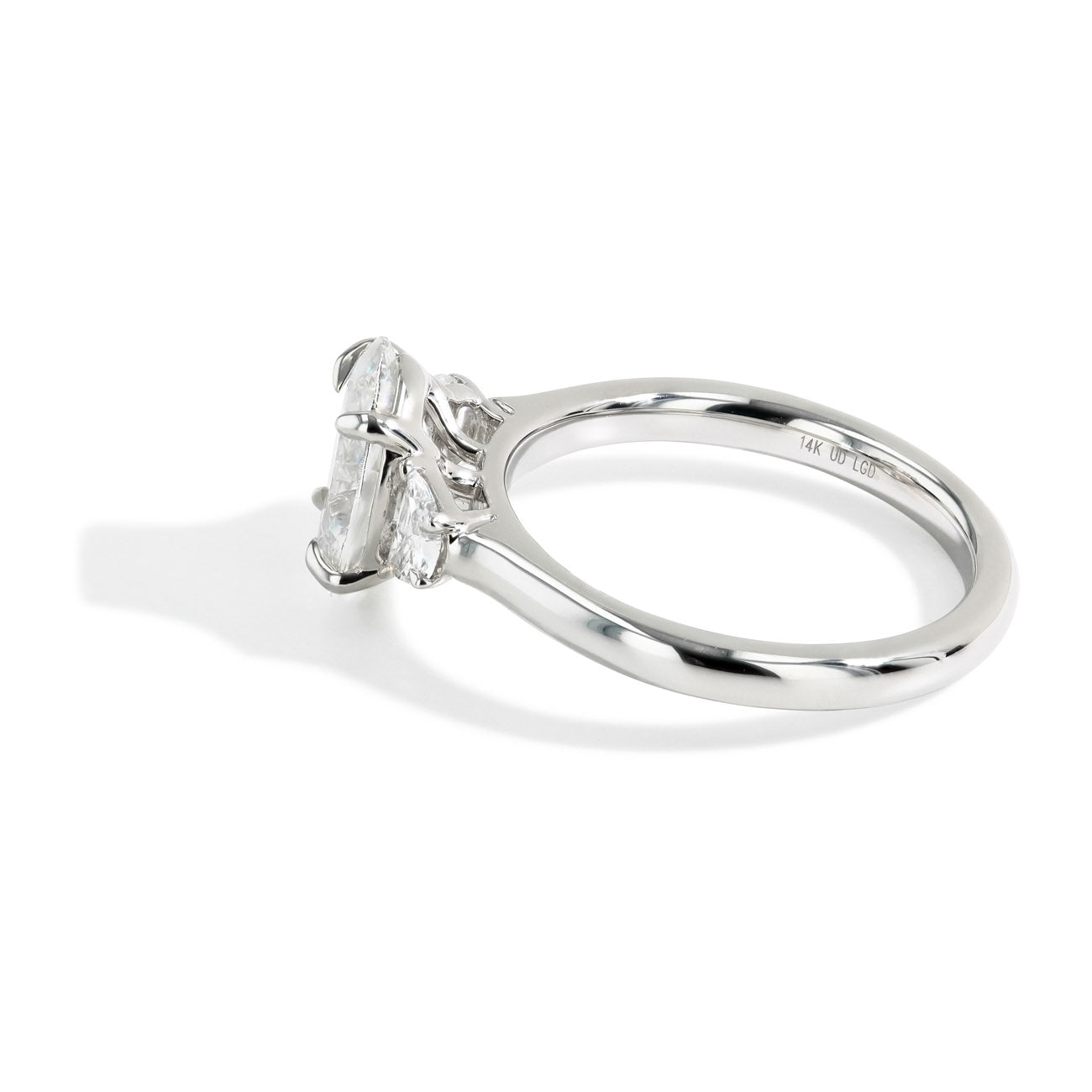 2.02 Carat Three Stone Lab Grown Diamond Engagement Ring