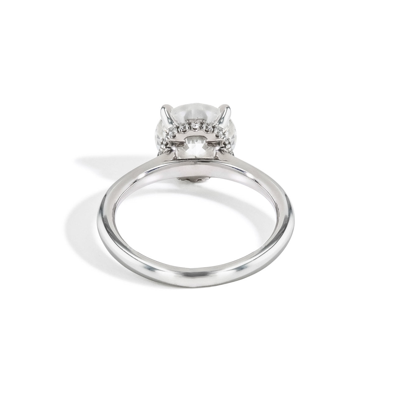 2.06 Carat Round Lab Grown Diamond Hidden Halo Engagement Ring