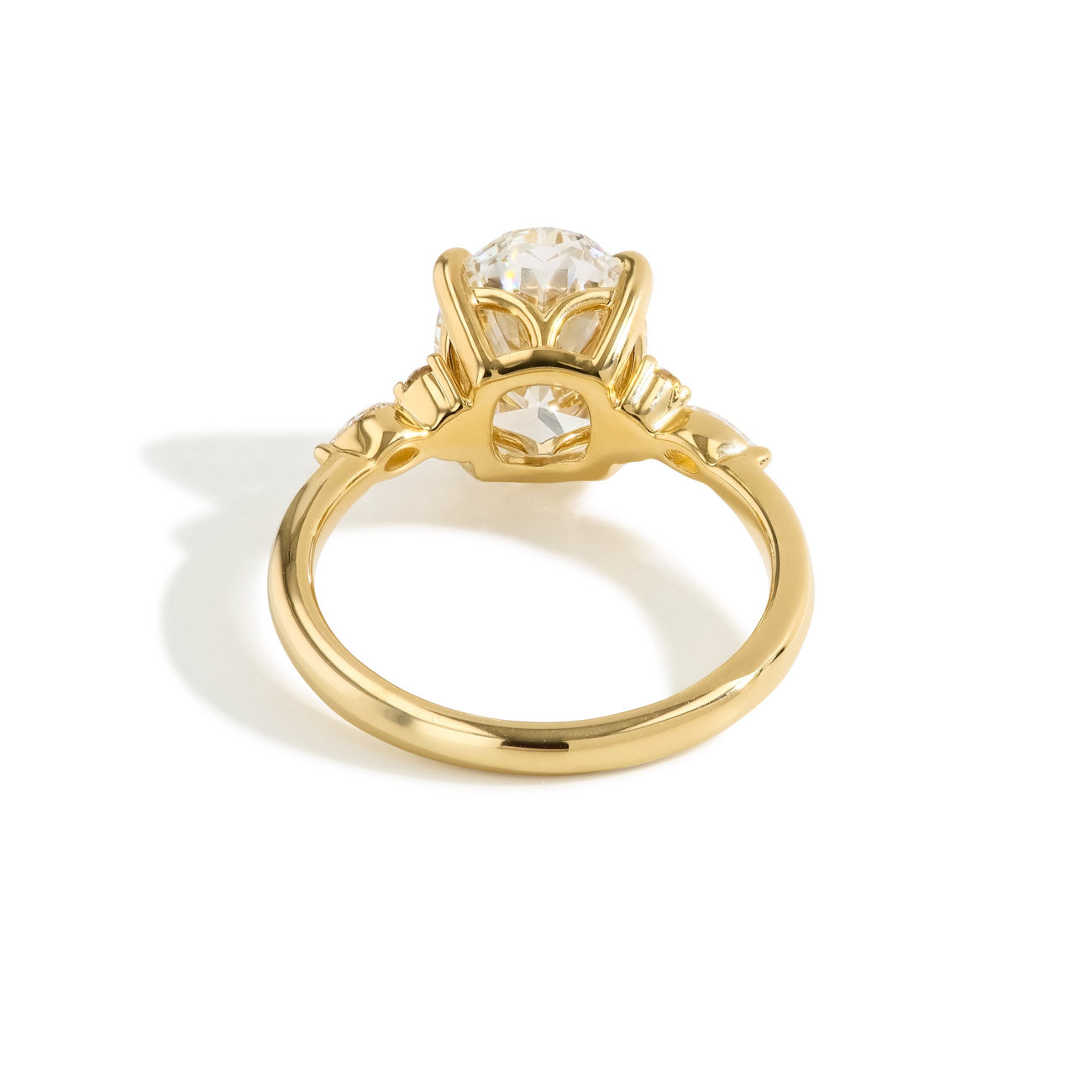 3.13 Carat Oval Lab Grown Diamond Engagement Ring