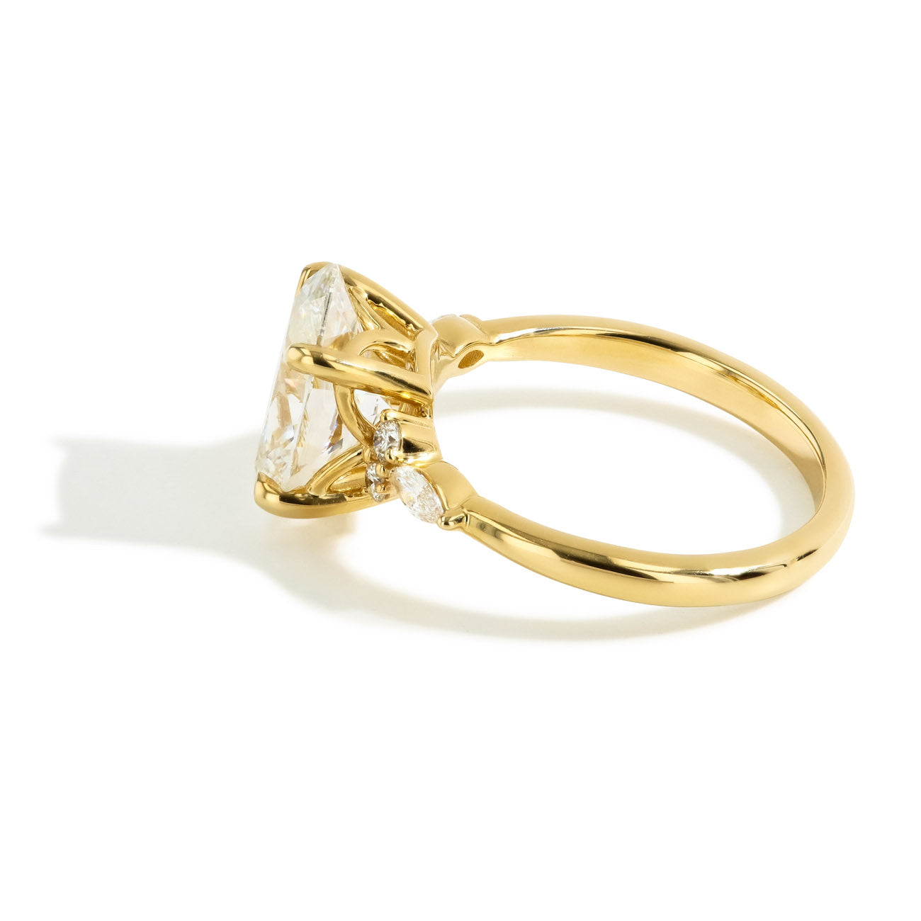 3.13 Carat Oval Lab Grown Diamond Engagement Ring