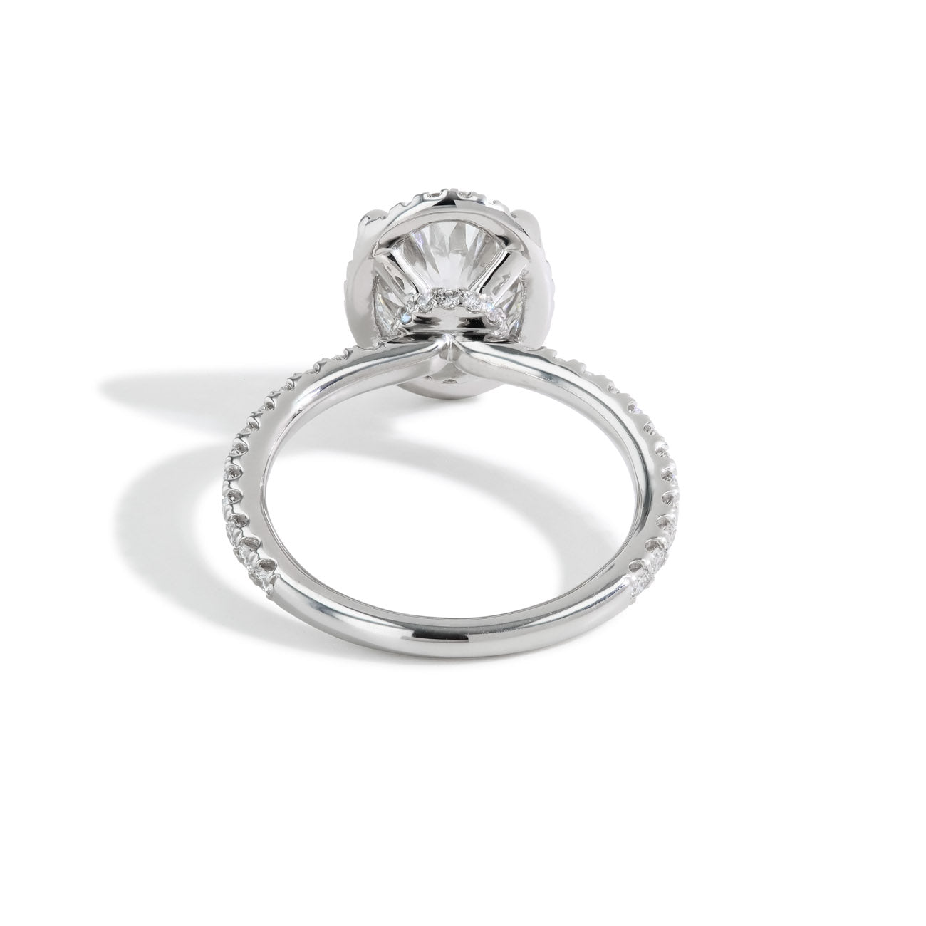 3 Carat Oval Lab Grown Diamond Halo Engagement Ring