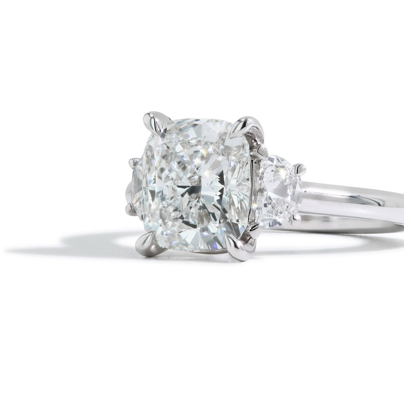 3.05 Carat Cushion Cut Lab Grown Diamond Engagement Ring