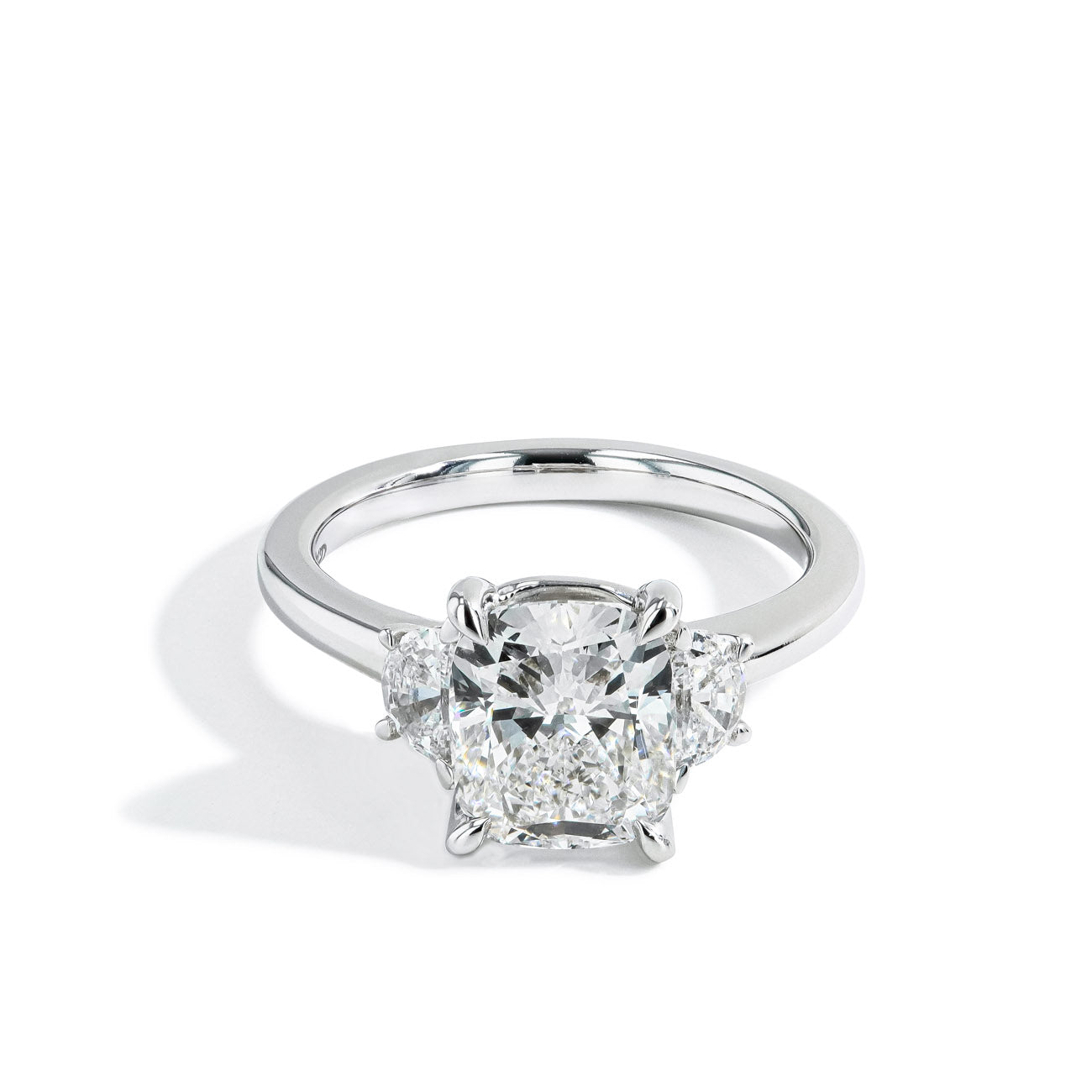 3.05 Carat Cushion Cut Lab Grown Diamond Engagement Ring