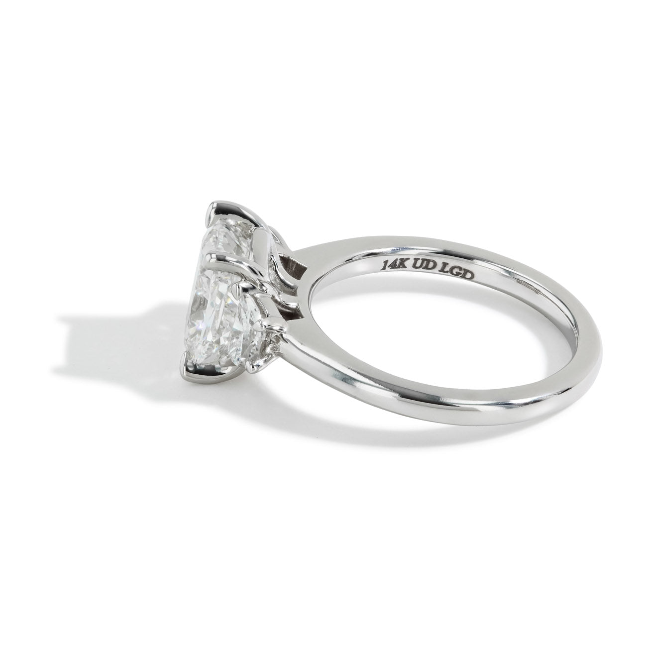 3.05 Carat Cushion Cut Lab Grown Diamond Engagement Ring