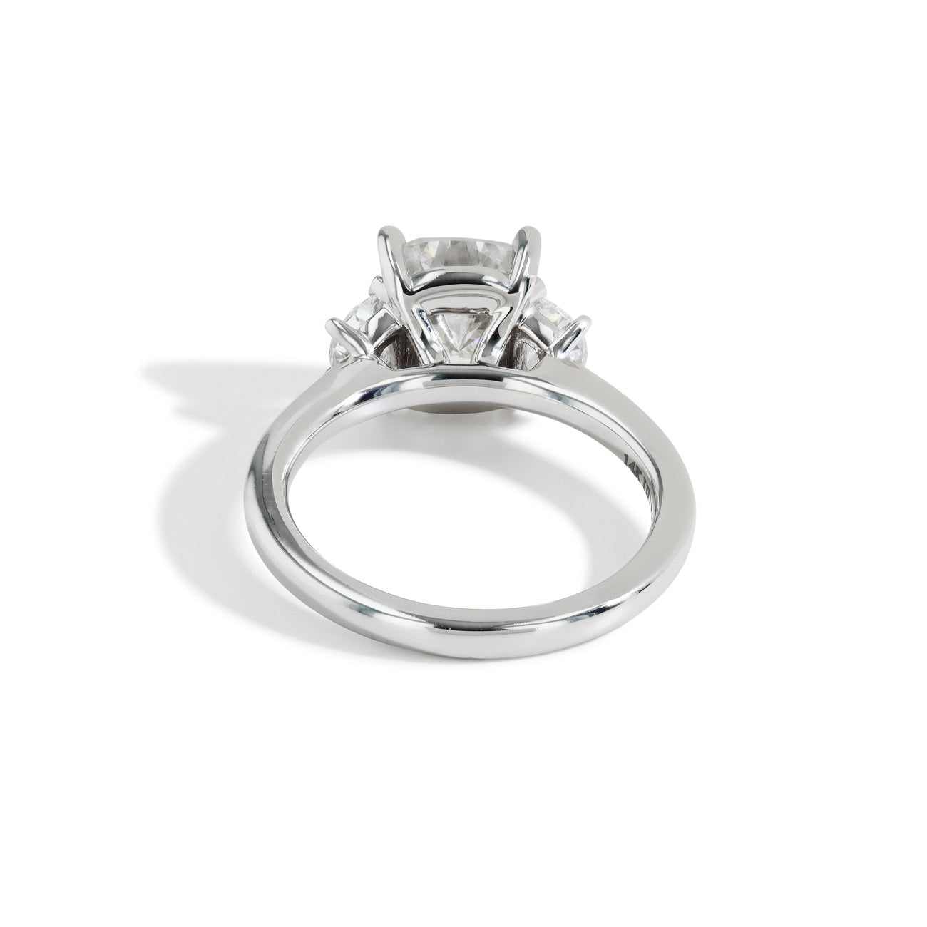 2.06 Carat Radiant Cut Three Stone Lab Grown Diamond Engagement Ring