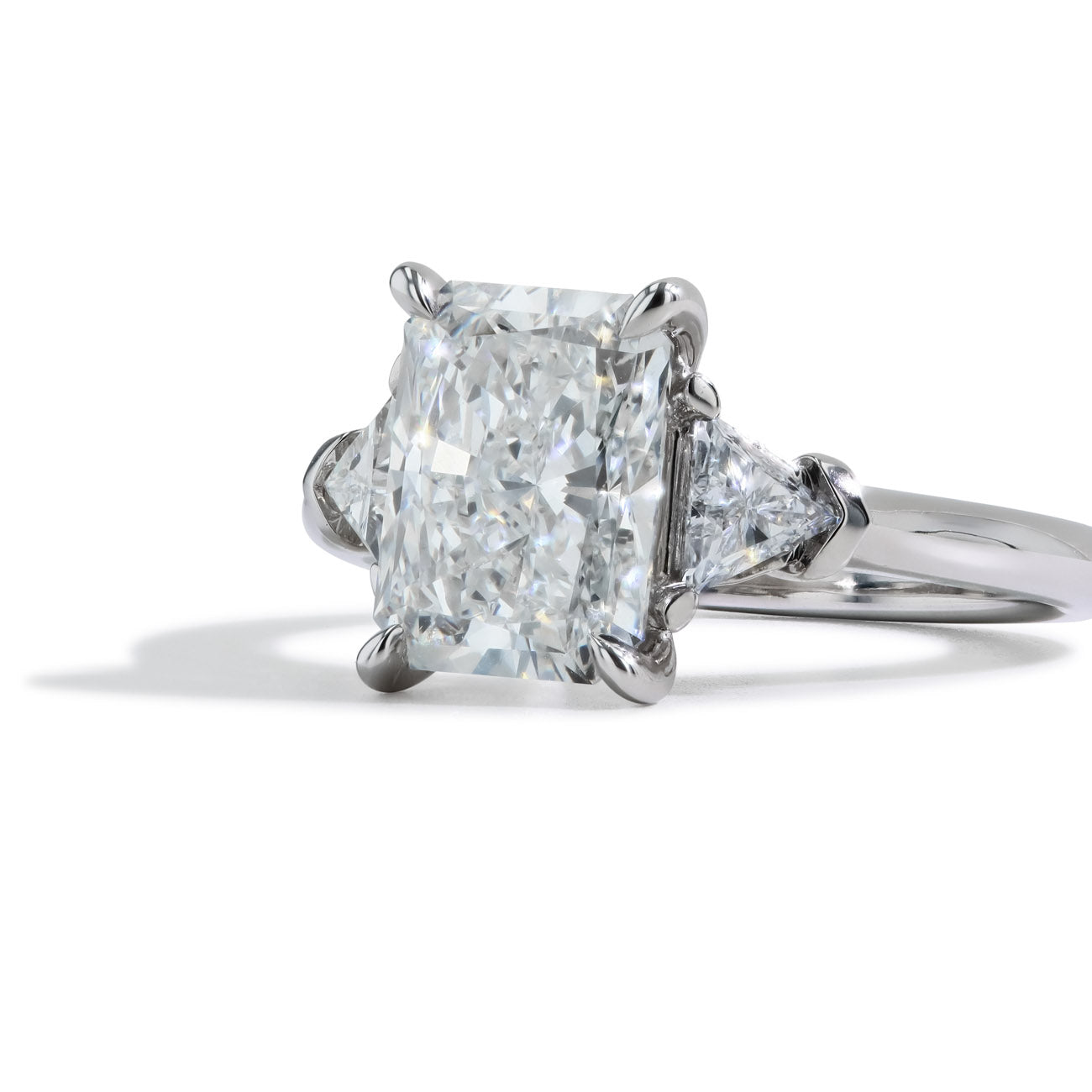 2.06 Carat Radiant Cut Three Stone Lab Grown Diamond Engagement Ring