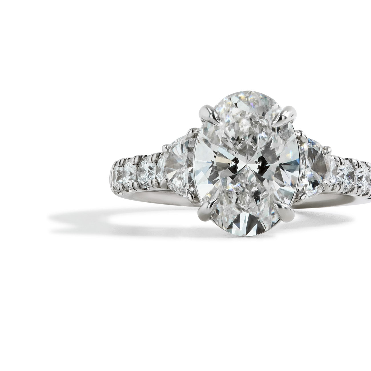 2.87 Carat Oval Cut Lab Grown Diamond Engagement Ring