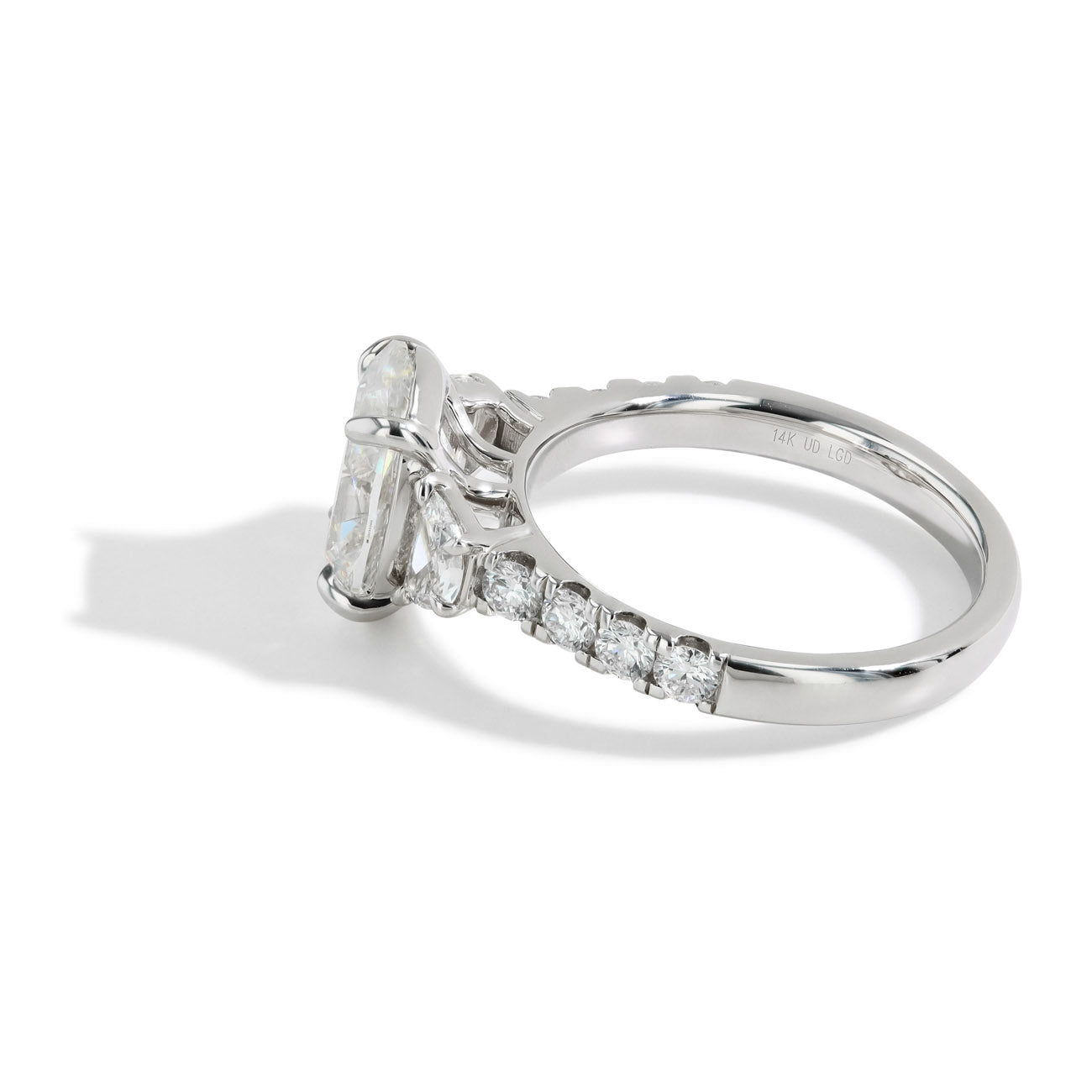 2.87 Carat Oval Cut Lab Grown Diamond Engagement Ring