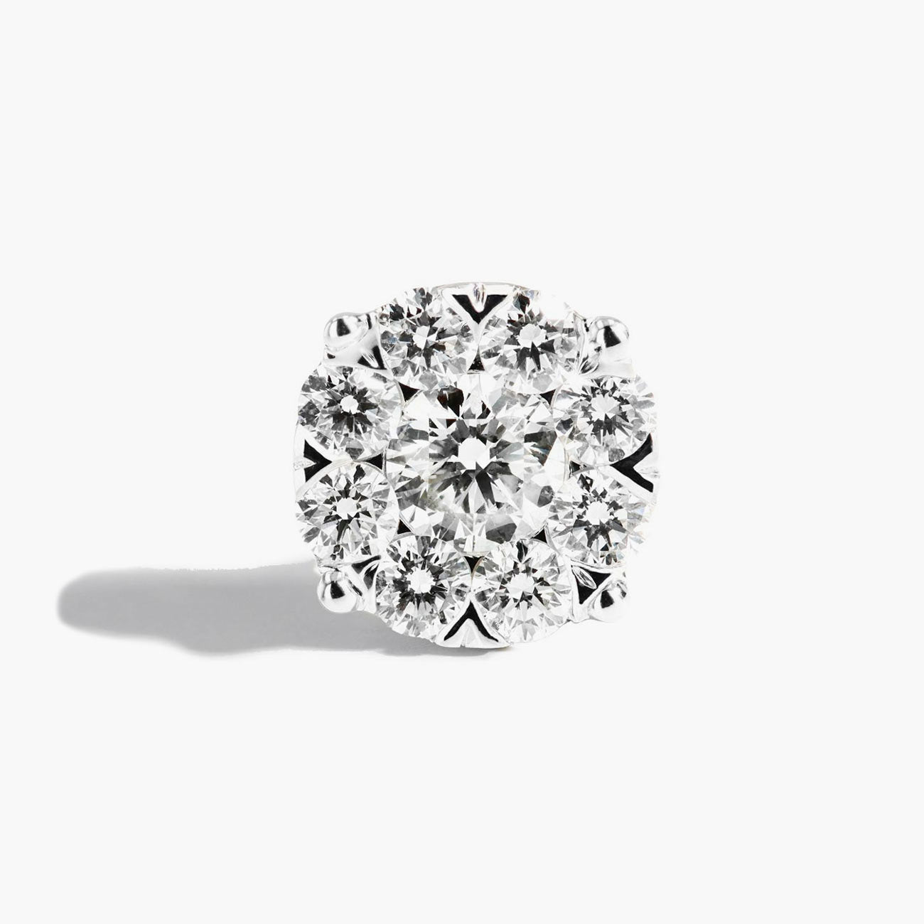 2 Carat Illusion Diamond Studs in 14k White Gold