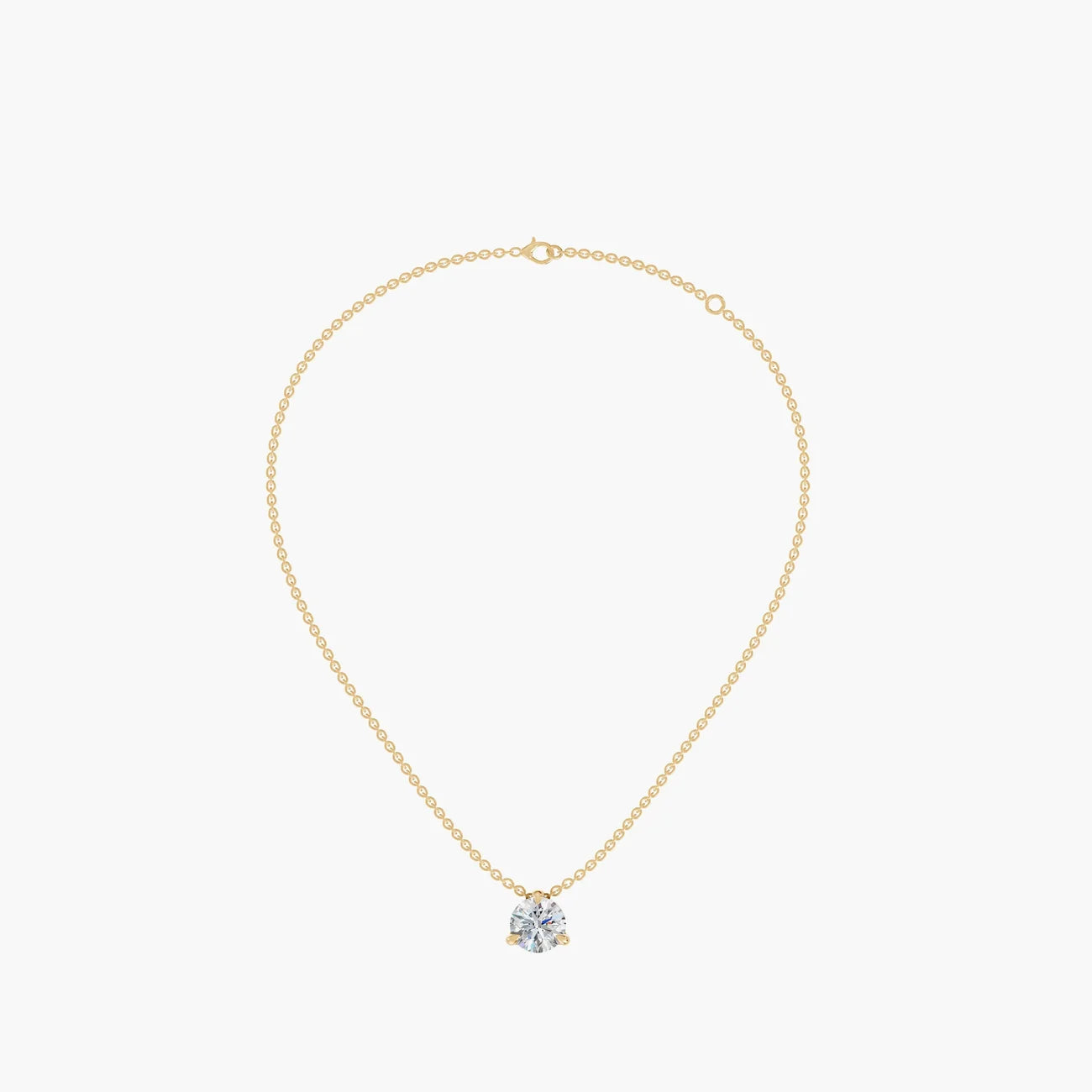 14K Gold 2.50 Carat Lab Grown Diamond Necklace