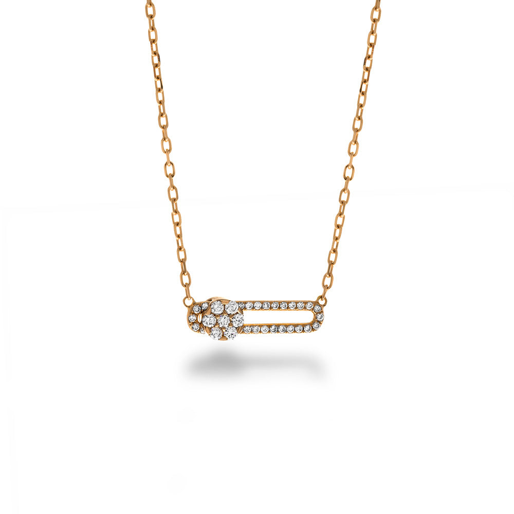 Hulchi Belluni Tresore Horizontal Pave Diamond Pendant Necklace