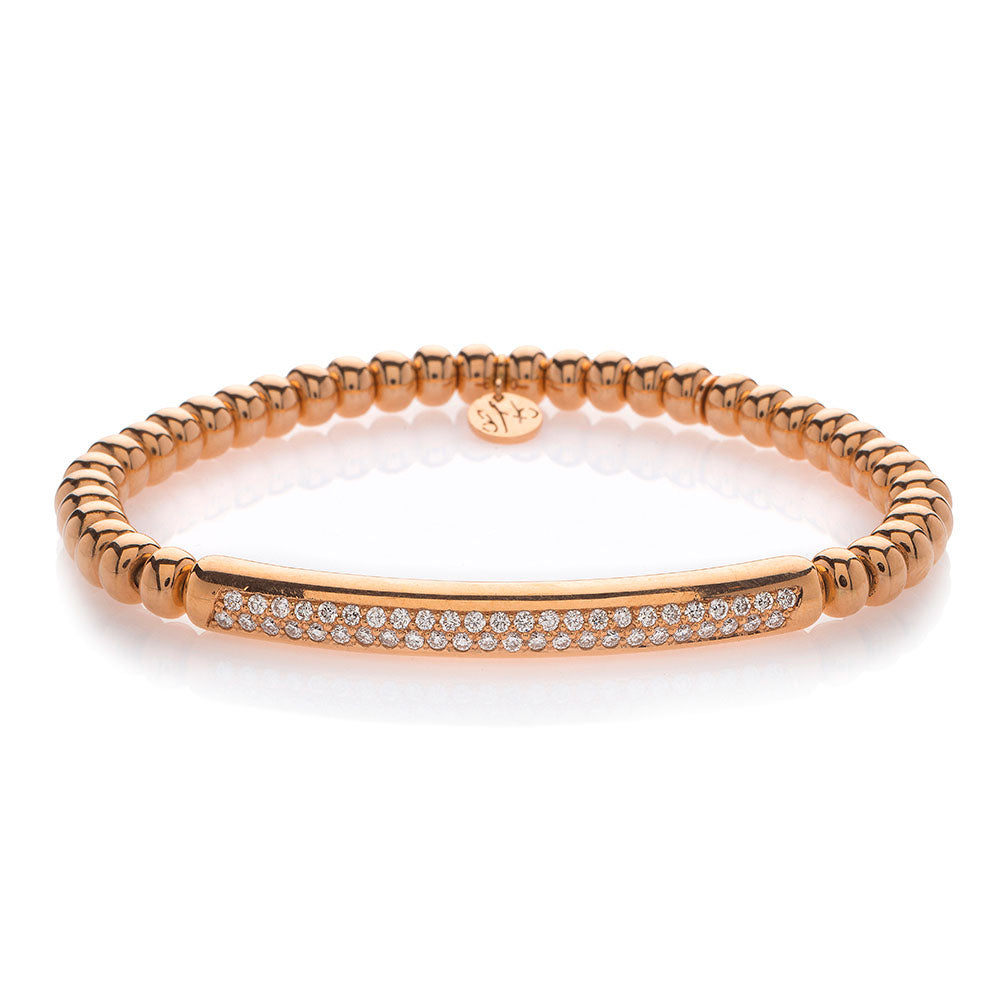 Hulchi Belluni Tresore Stretch Gold Diamond Bracelet