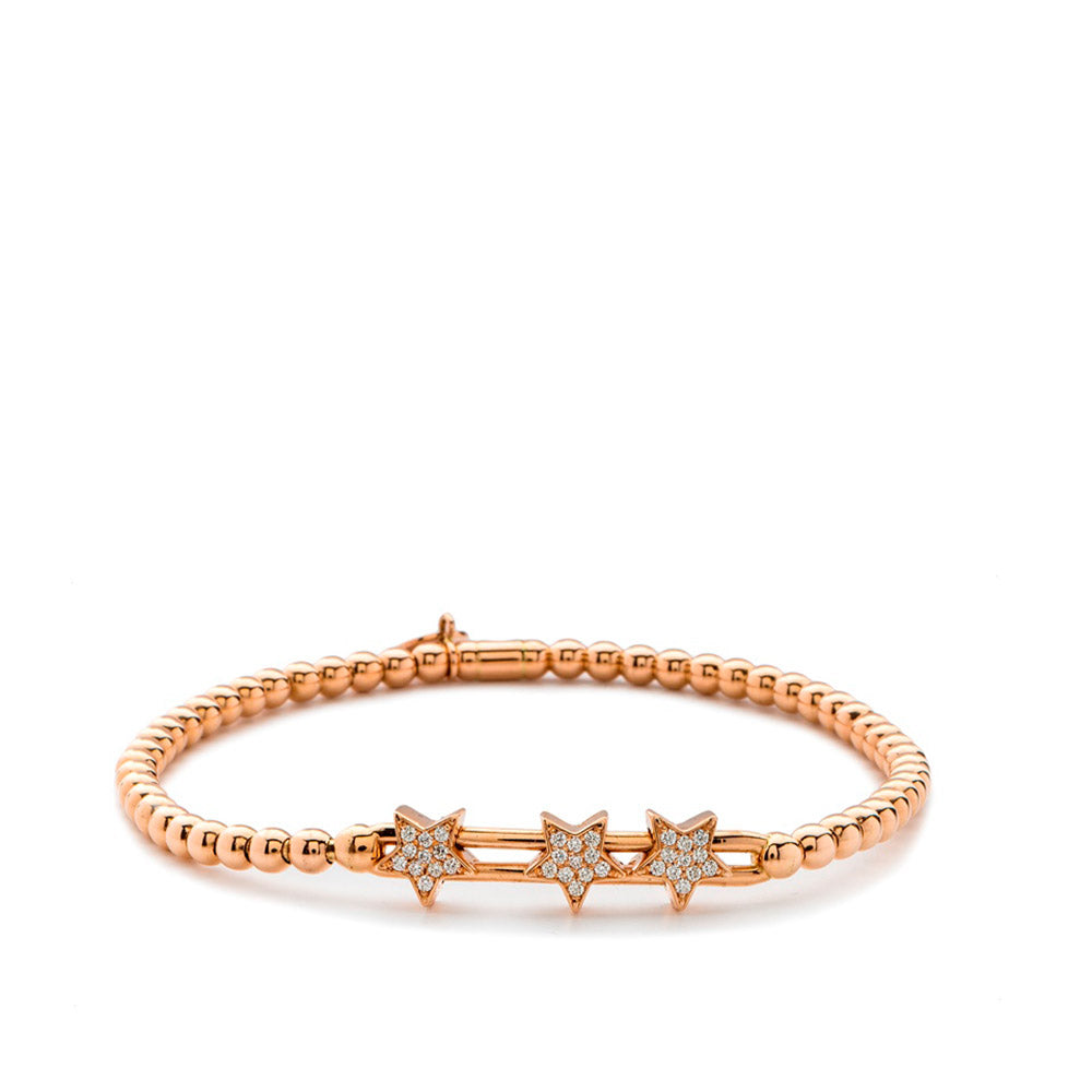 Hulchi Belluni Tresore Triple Diamond Star Stretch Bracelet