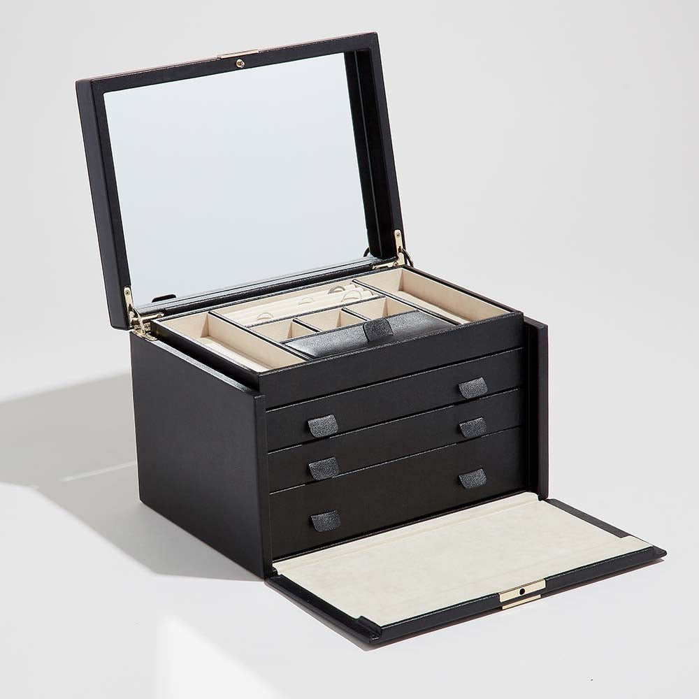 WOLF Large Palermo Jewelry Box in Anthracite