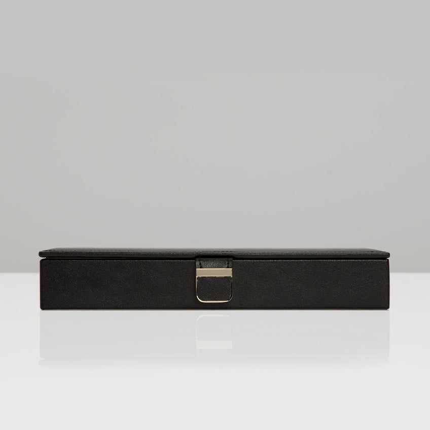 Wolf Palermo Black Anthracite Leather Safe Deposit Box