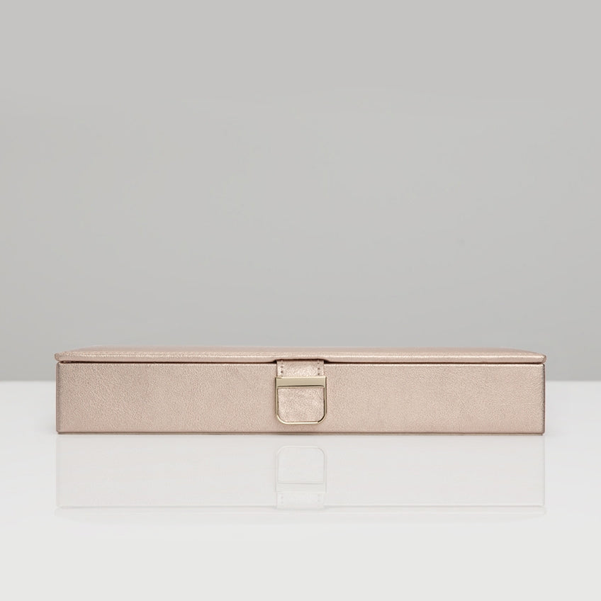 Wolf Palermo Rose Gold Leather Safe Deposit Box