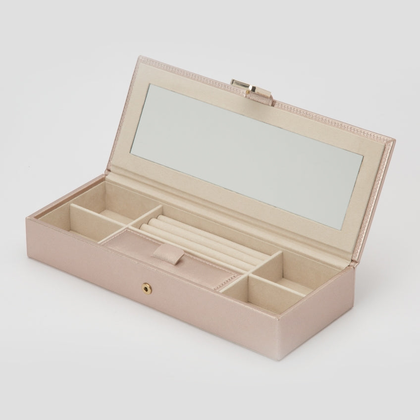 Wolf Palermo Rose Gold Leather Safe Deposit Box