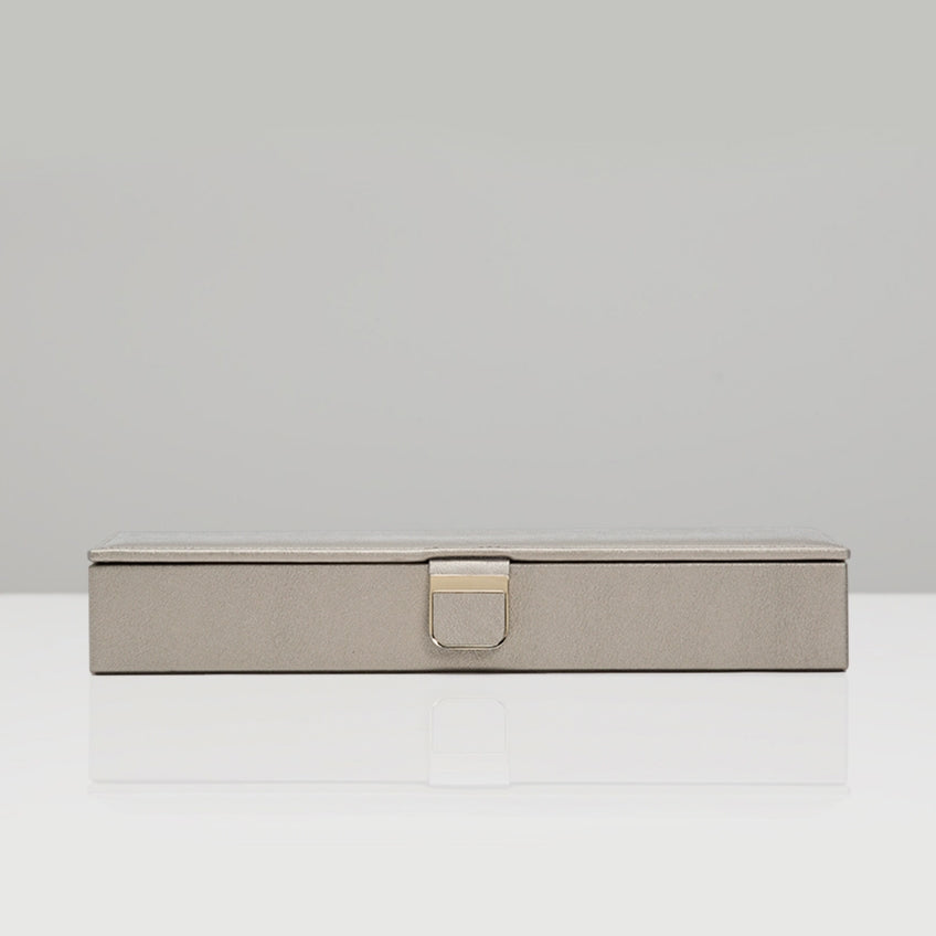 Wolf Palermo Pewter Leather Safe Deposit Box
