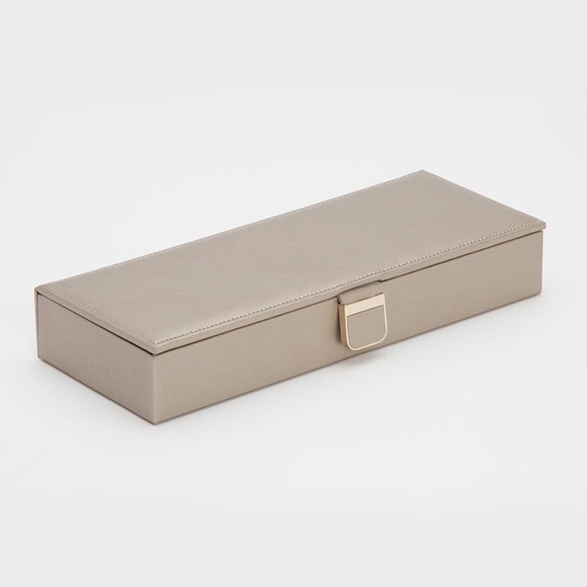 Wolf Palermo Pewter Leather Safe Deposit Box