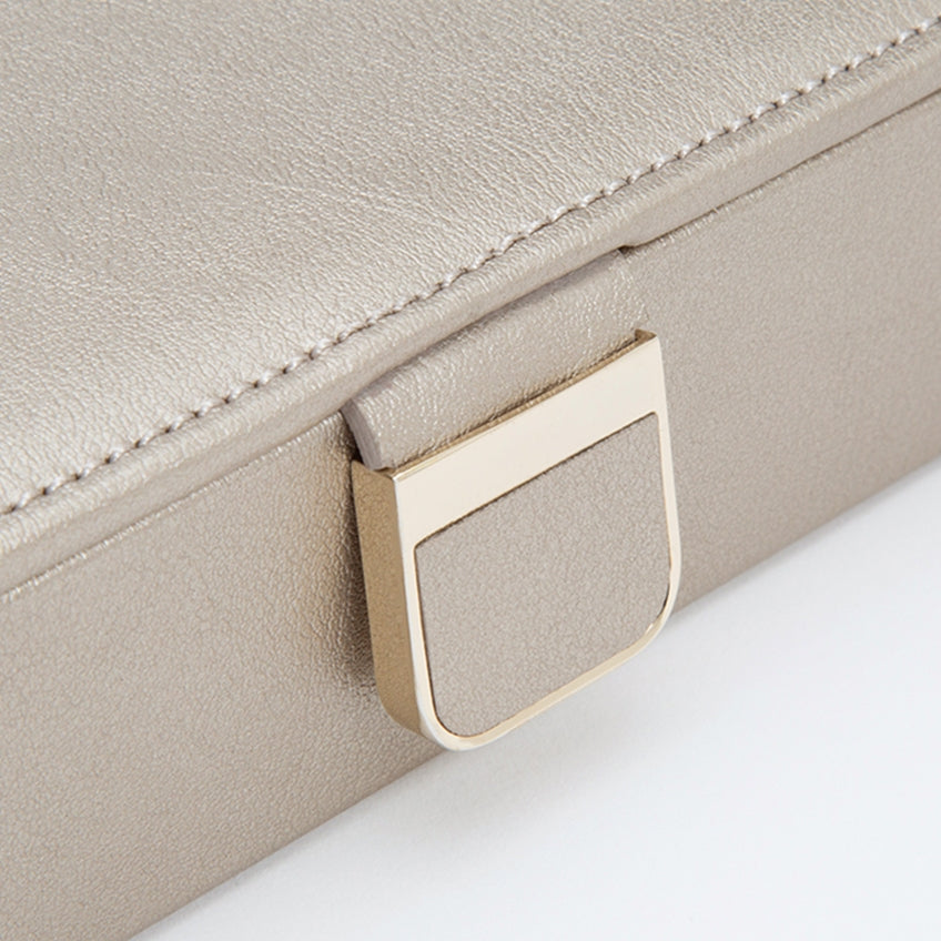 Wolf Palermo Pewter Leather Safe Deposit Box