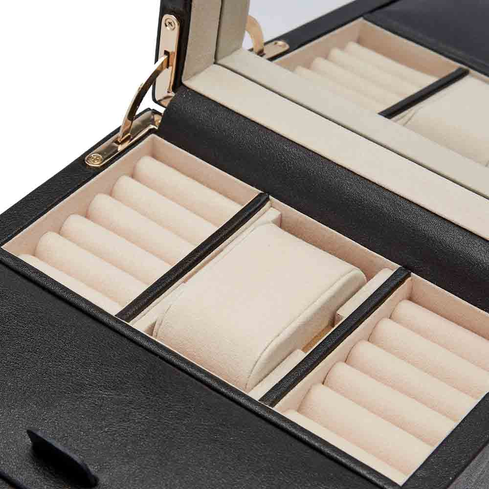 WOLF Palermo Single Winder Watch Box in Anthracite