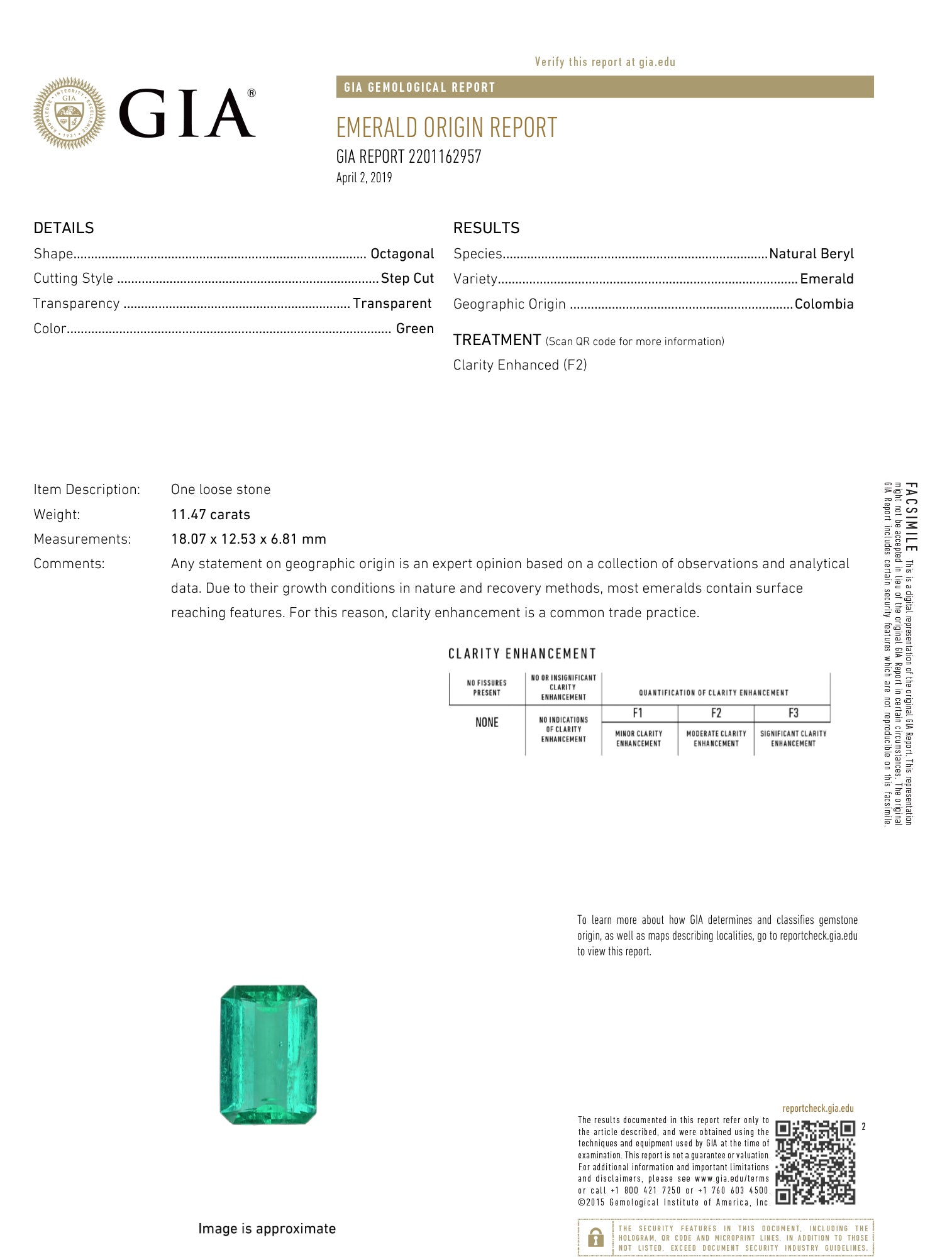 Colombian Emerald Three Stone Ring in Platinum - 11.47ctw