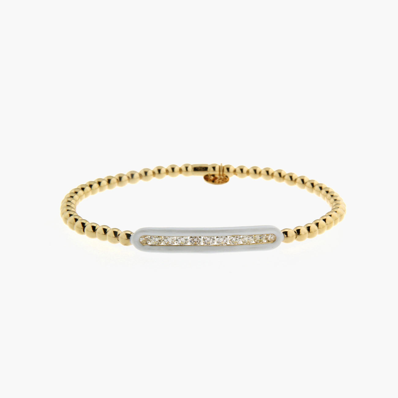 Hulchi Belluni Tresore Diamond White Bar Bracelet