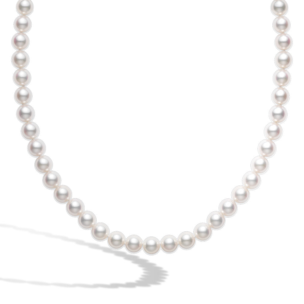 Mikimoto 7.5mm A Akoya Pearl Necklace – 18K Yellow Gold