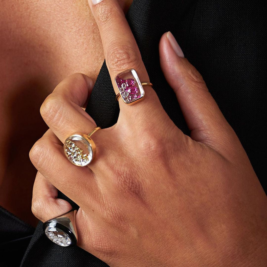 Moritz Glik Ten Fourteen Ruby and Diamond Ring