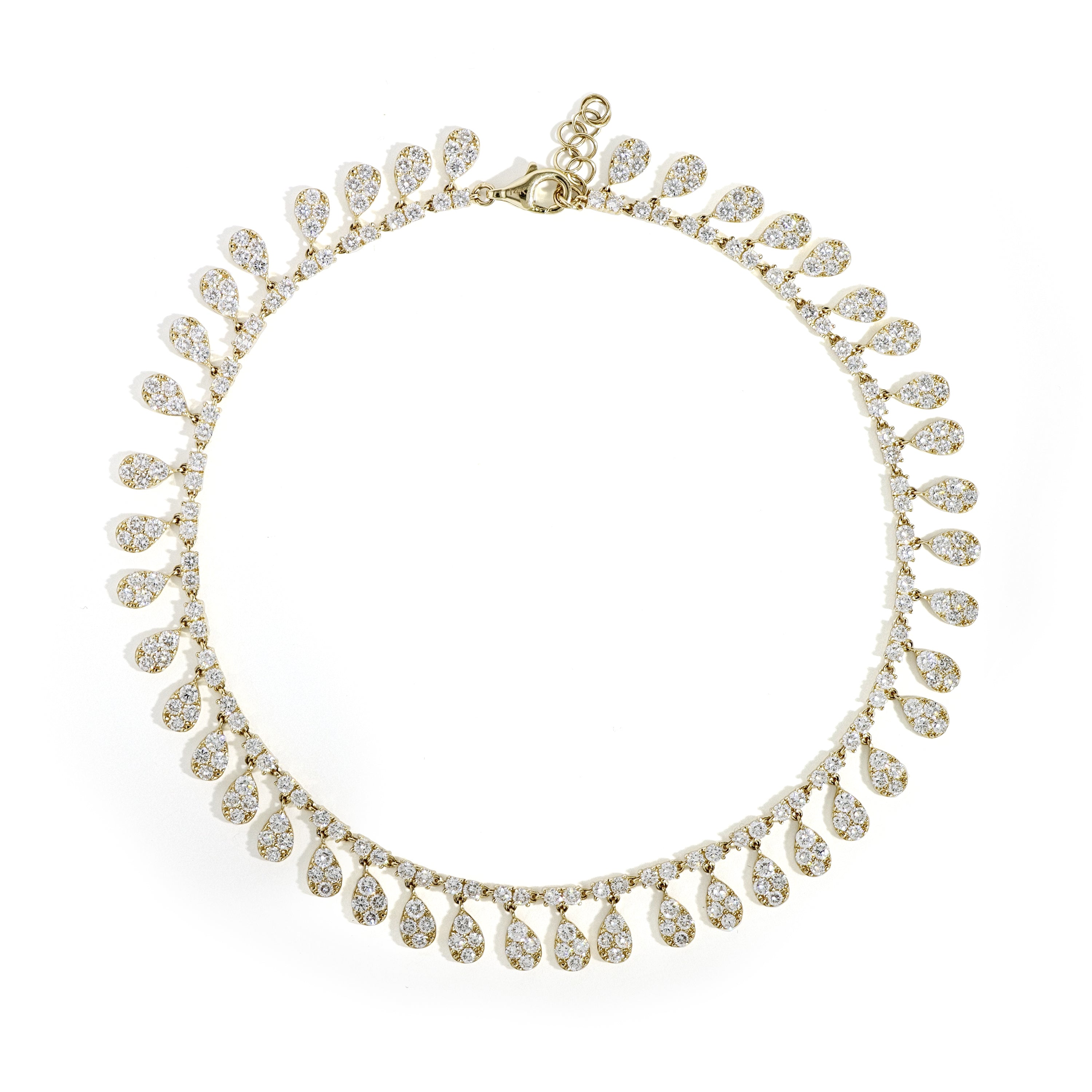 Pavé Diamond Dangle Anklet