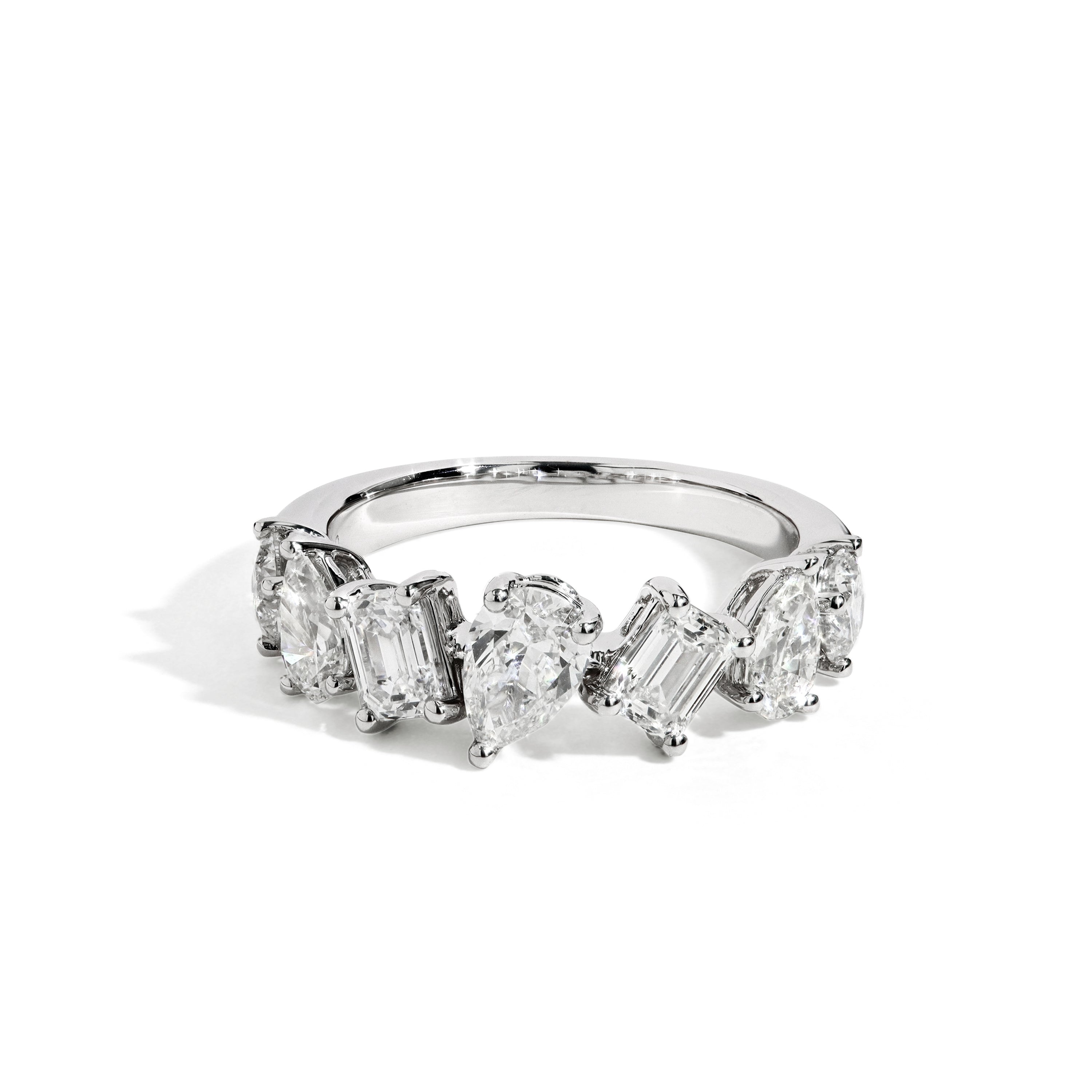 2.50ct Fancy Shape Diamond Wedding Band in White Gold